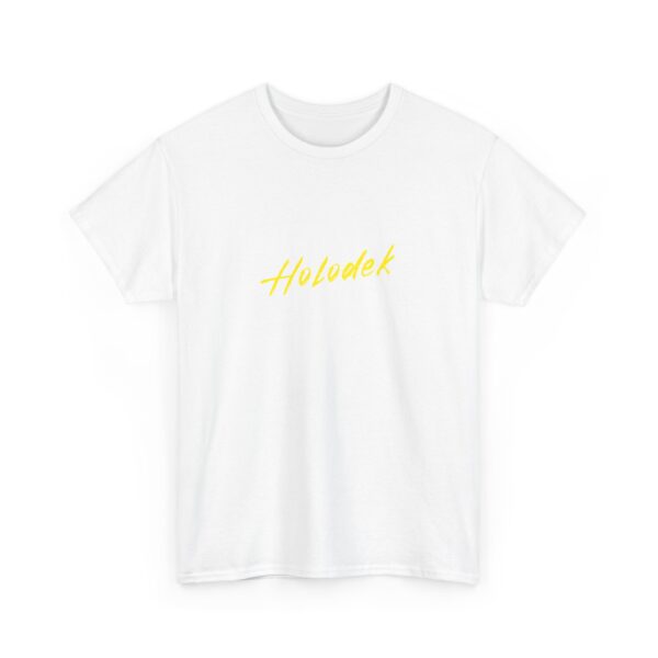 Holodek Logo - White/Black T-Shirt - Image 3